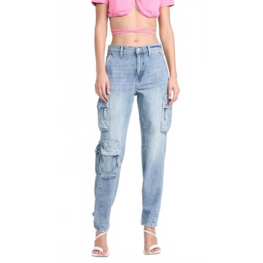 NEW PISTOLA bobbie utility ankle cargo jeans in varsity wash